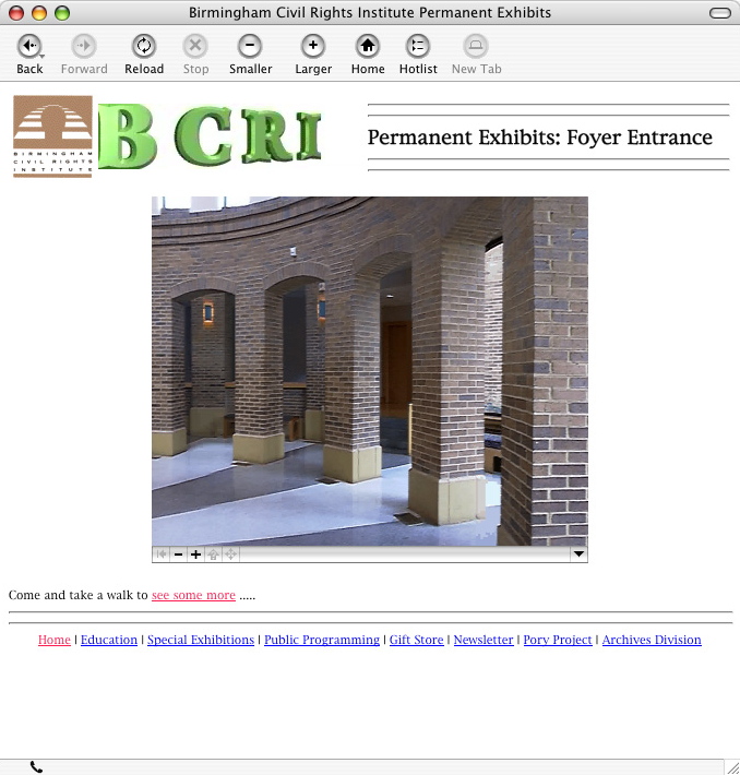[Webpage holding panorama of the academic quadrant.]