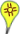 Map pin is a hot air balloon.